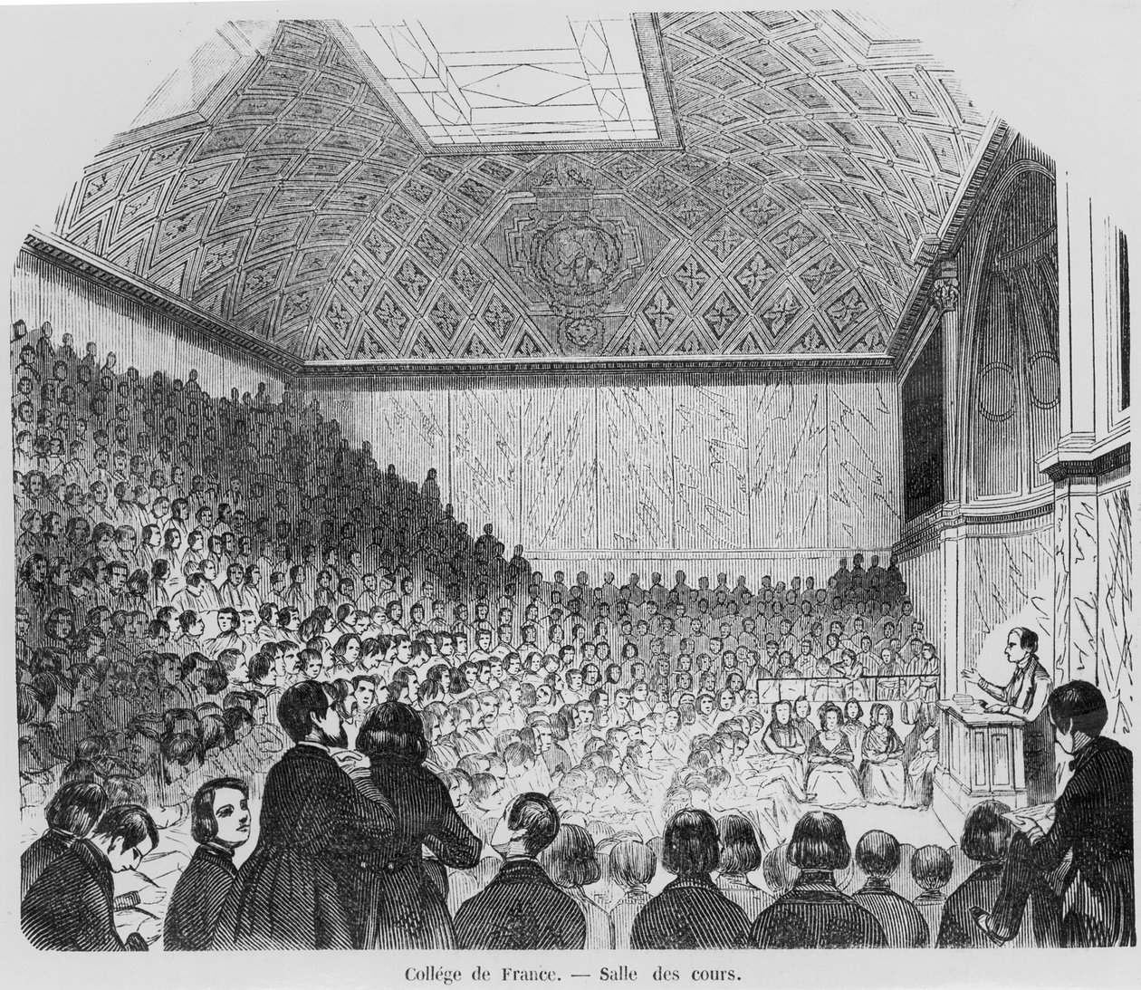 El teatro de conferencias del Collège de France, de Tableaux de Paris por E. Texier, 1852 de French School