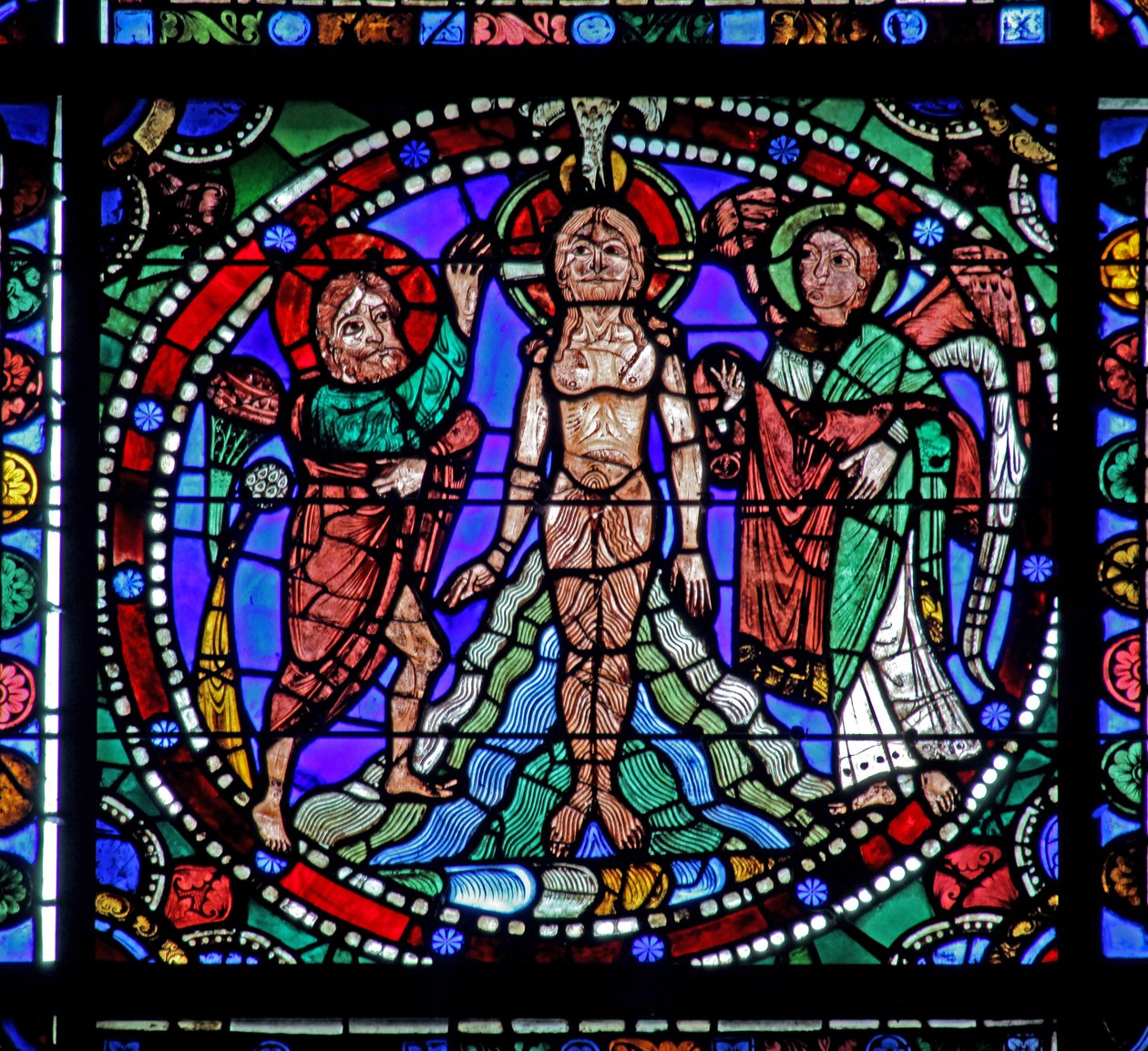 La vida de Cristo: El bautismo en el Jordán de French School