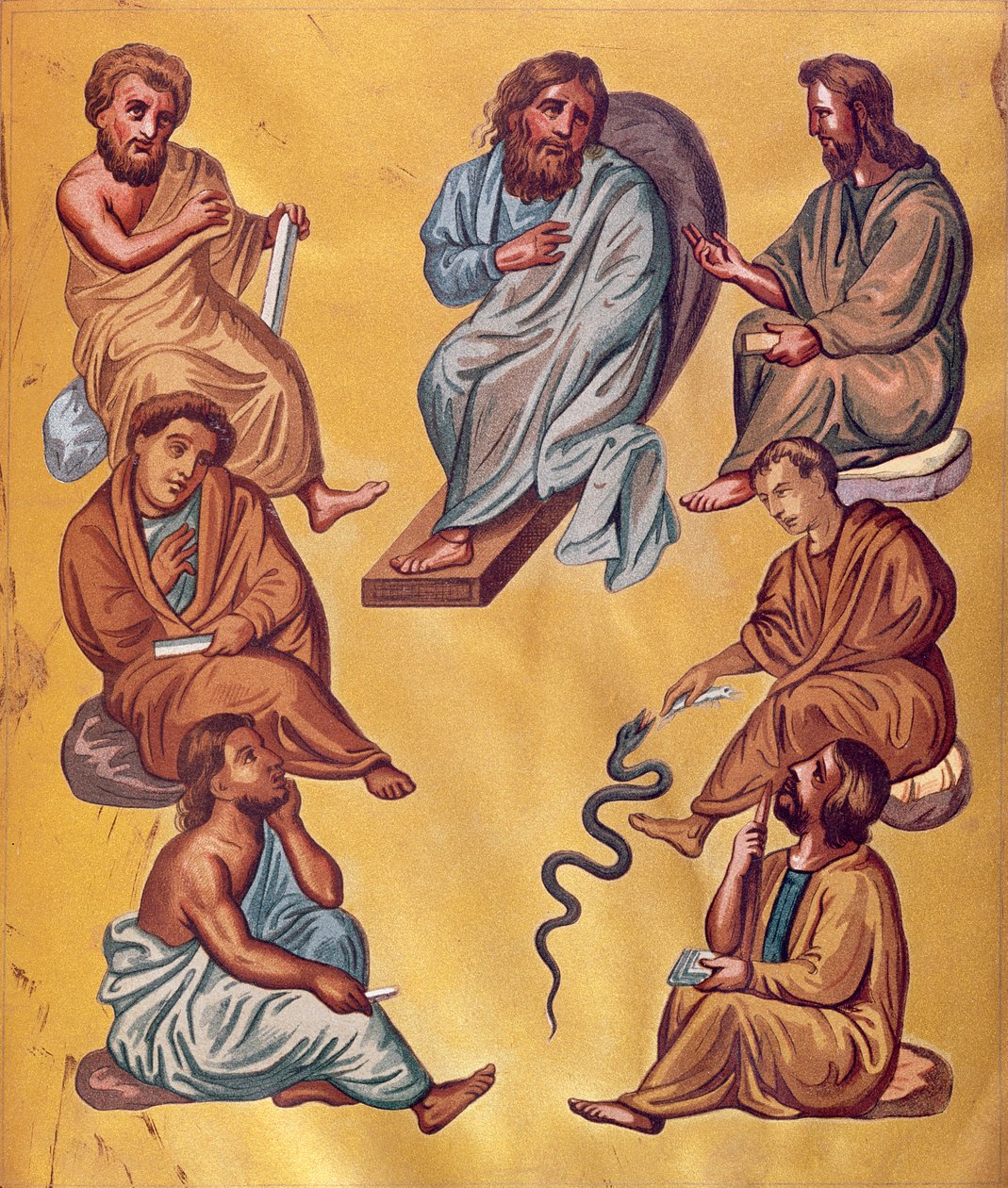 Los principales médicos de la antigüedad, facsímil del Codex Constantinopolitanus de Dioscórides de French School
