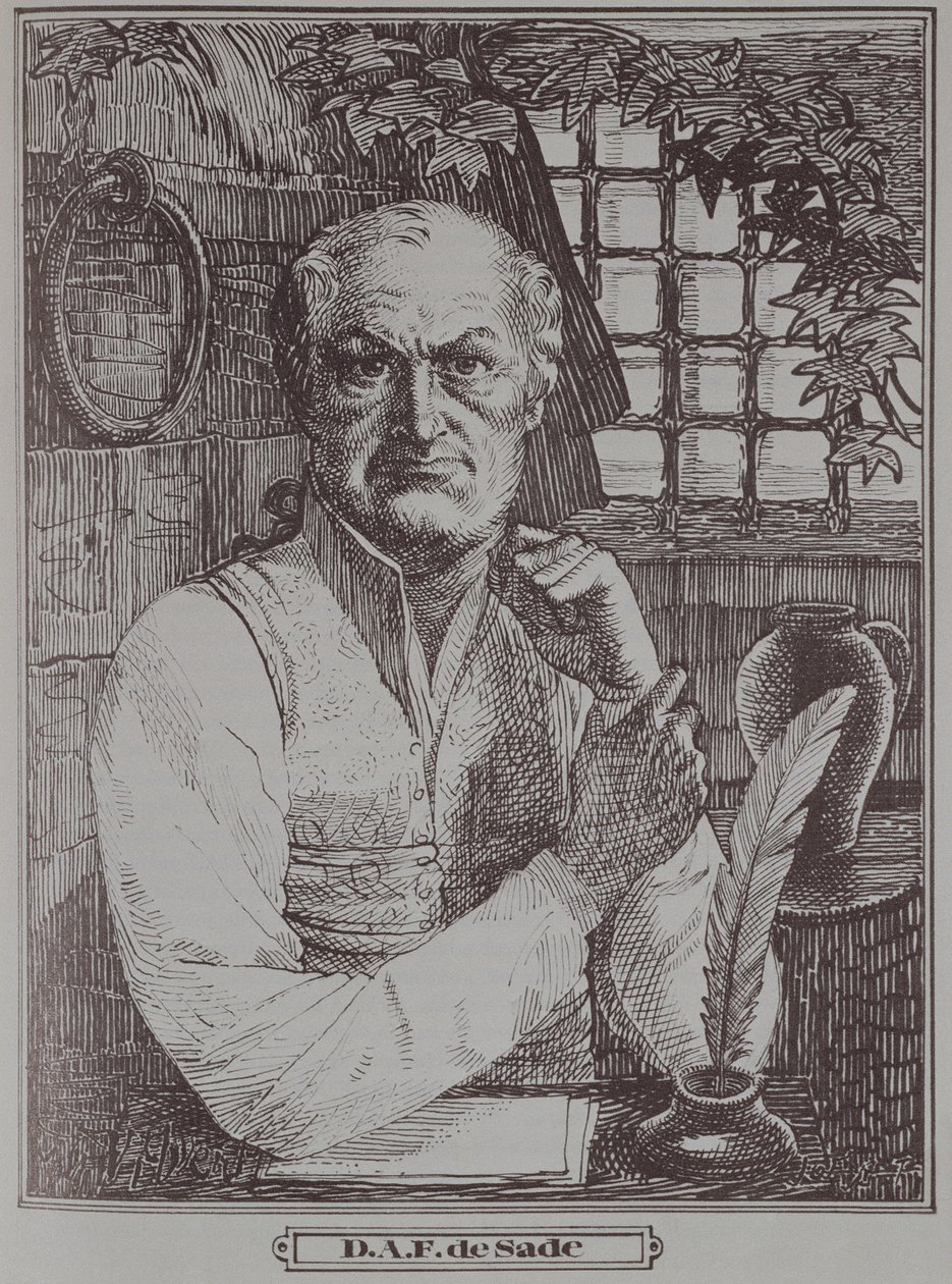 El marqués de Sade en prisión de French School