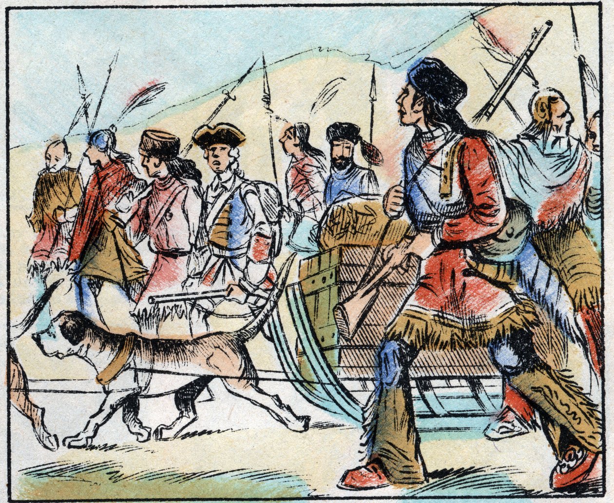 El marqués de Montcalm (Louis Joseph de Montcalm) de French School