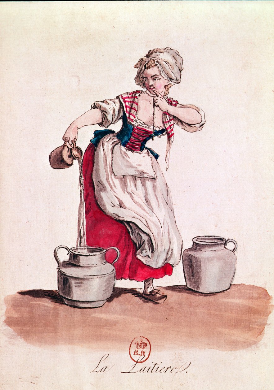 La lechera, 1785 de French School