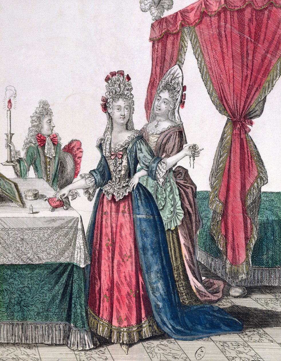 La Noche, Dama yendo a la cama, segunda mitad del siglo XVII de French School