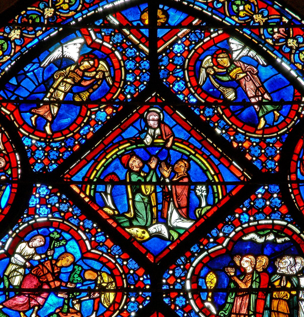 La ventana de Noé: Dios en un arco iris pronuncia que nunca lo hará de nuevo de French School