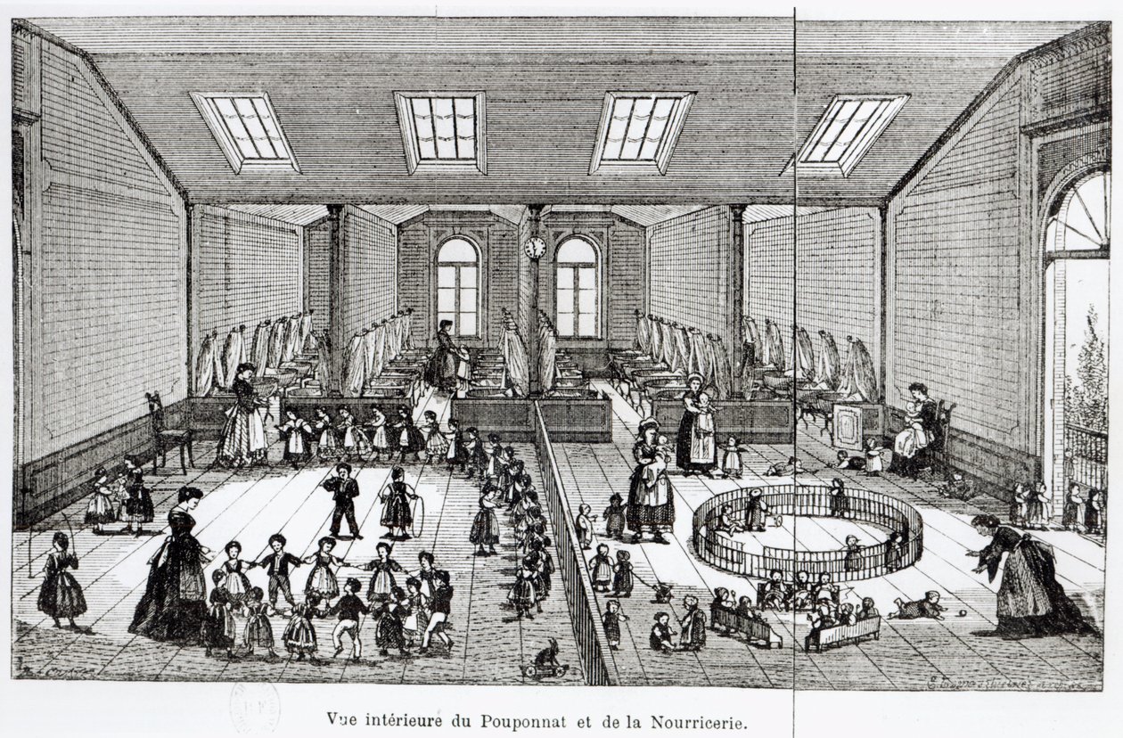 La Guardería en el Familisterio de Guisa, de Solutions Sociales por Jean-Baptiste Andre Godin (1817-88), París, 1871 de French School
