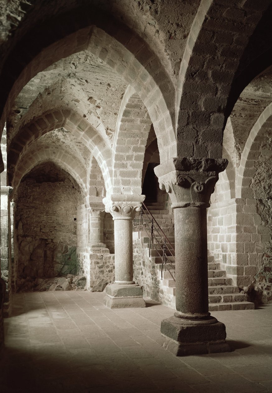 El antiguo Almonry, vista interior de la Abadía de French School