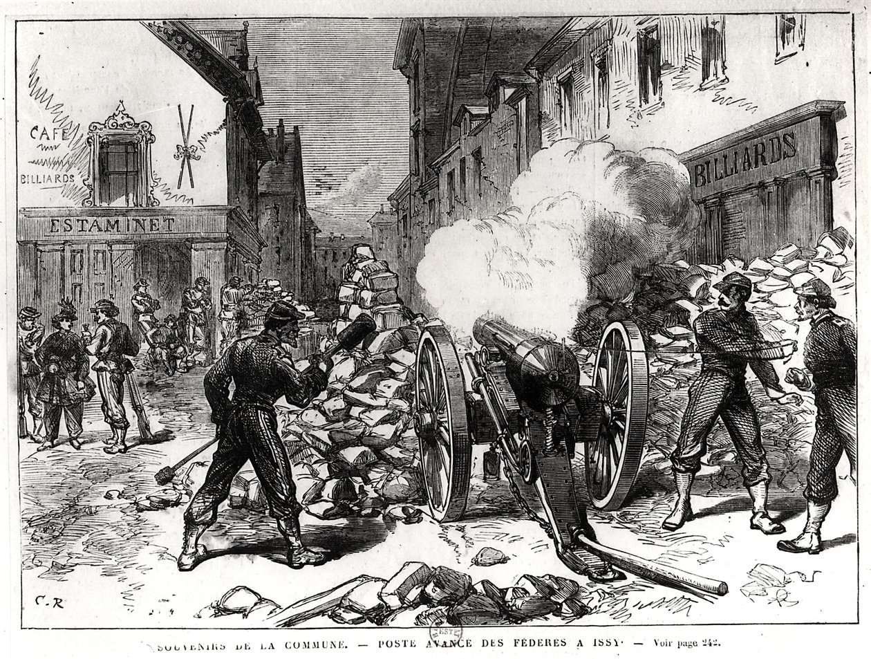 La Comuna de París: Una barricada en Issy, 2 de mayo de 1871 de French School