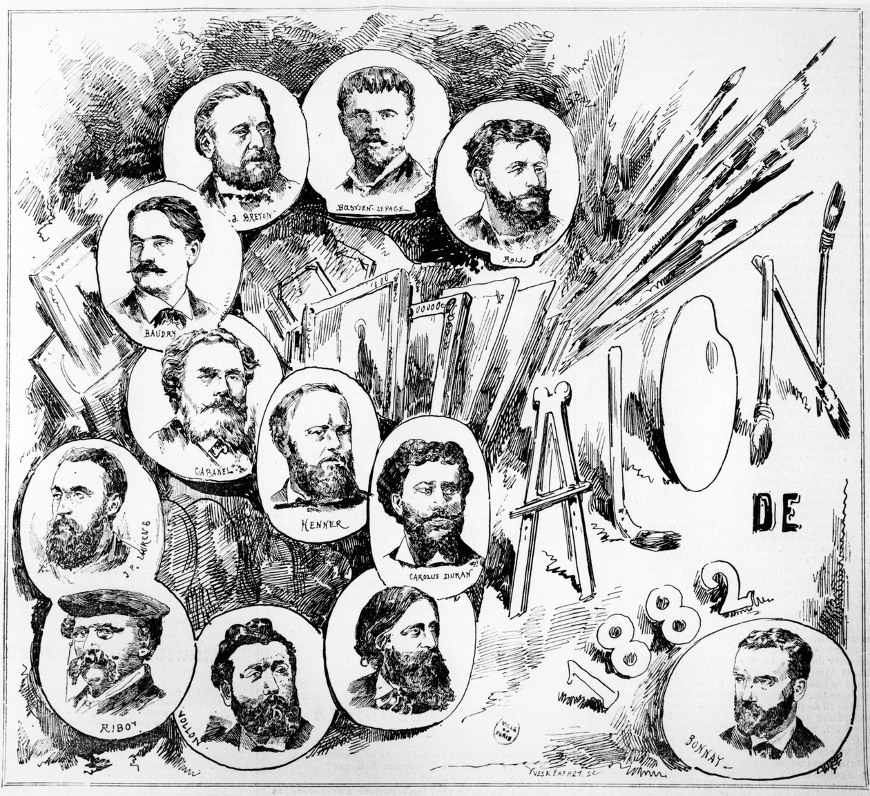 El Salón de París de 1882 de French School