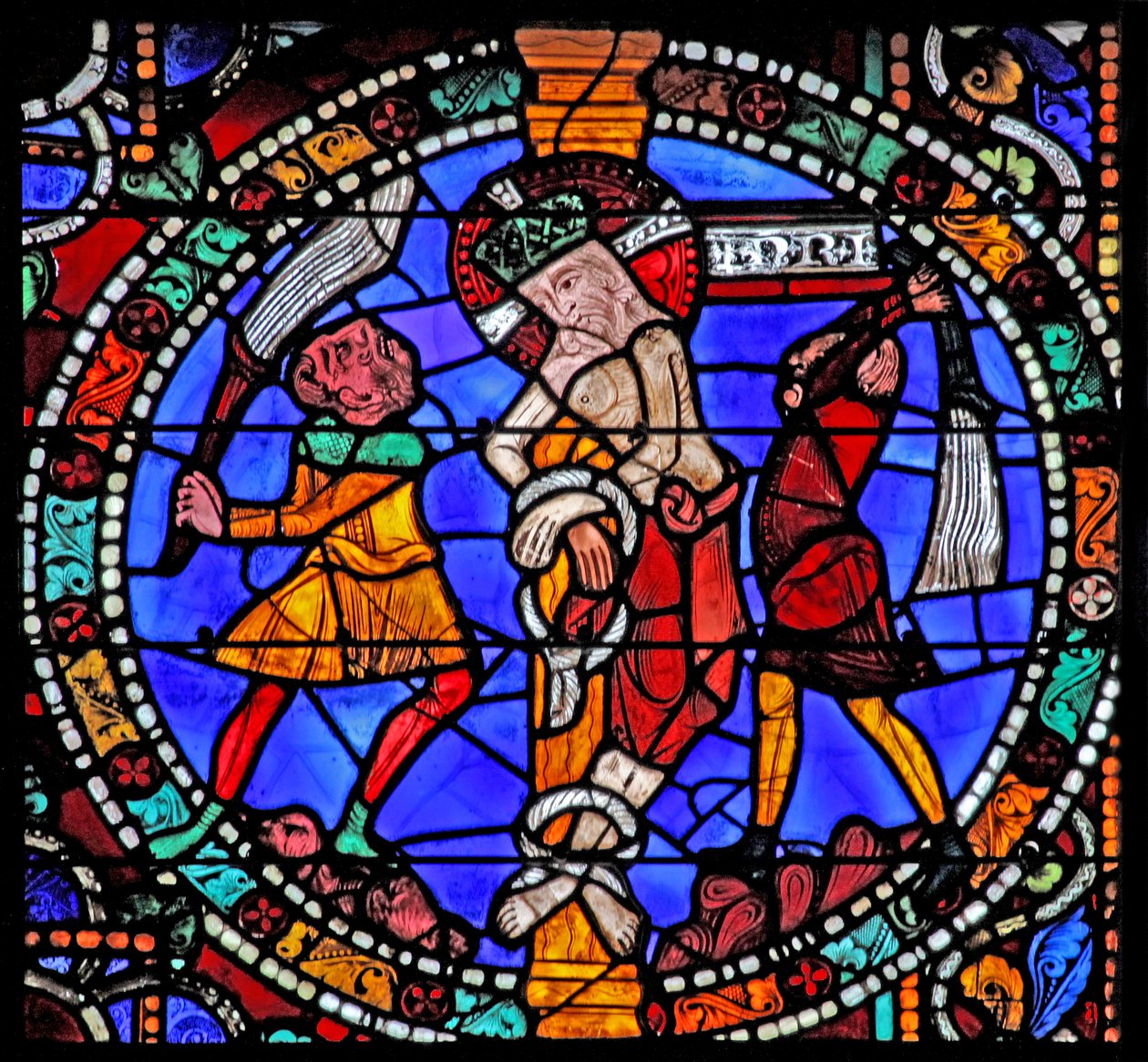 La ventana de la Pasión: La flagelación de French School