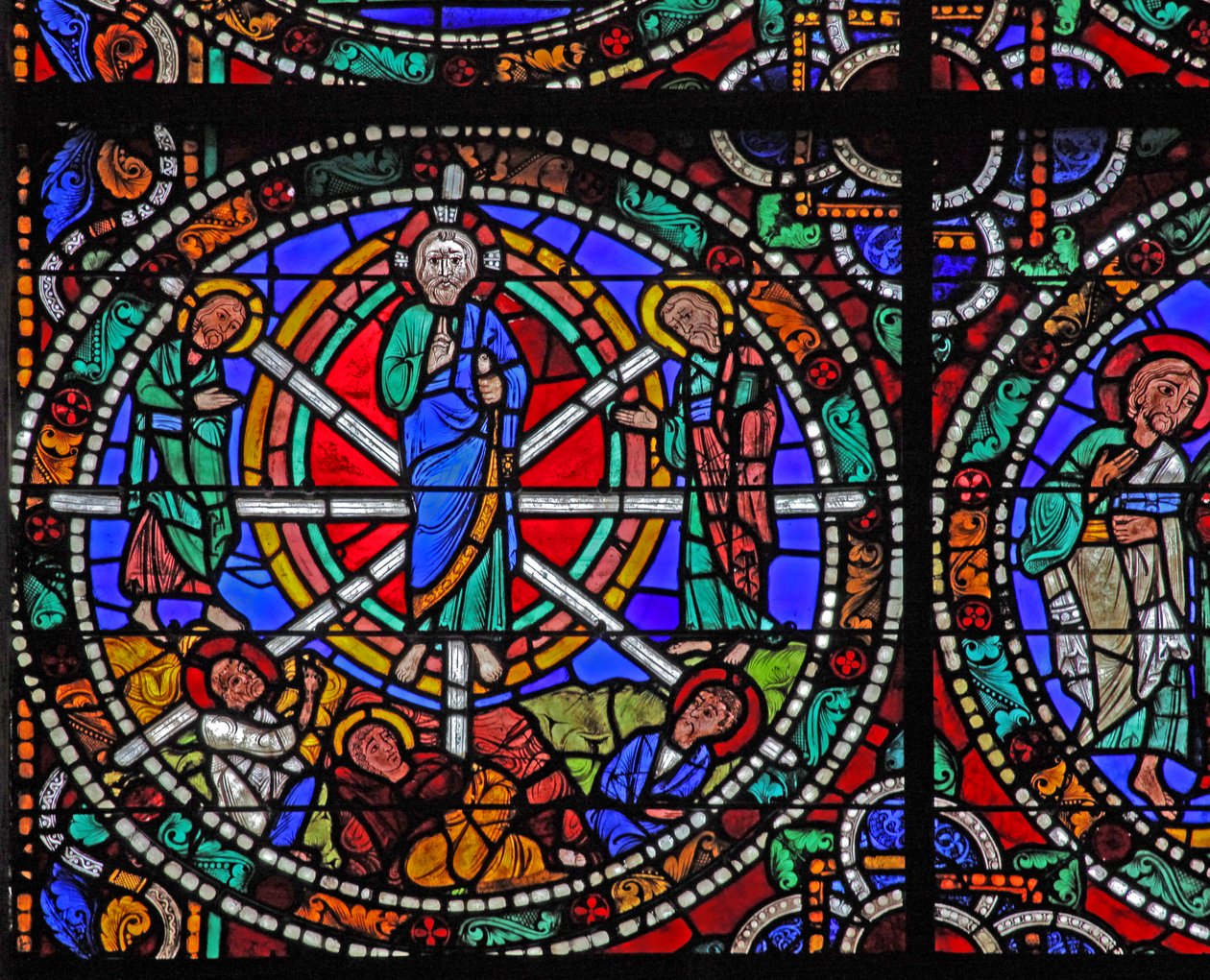 La ventana de la Pasión: La Transfiguración de French School