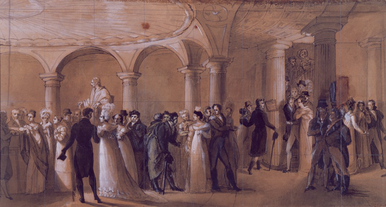 El Peristilo en el Teatro Francés, c.1822 de French School