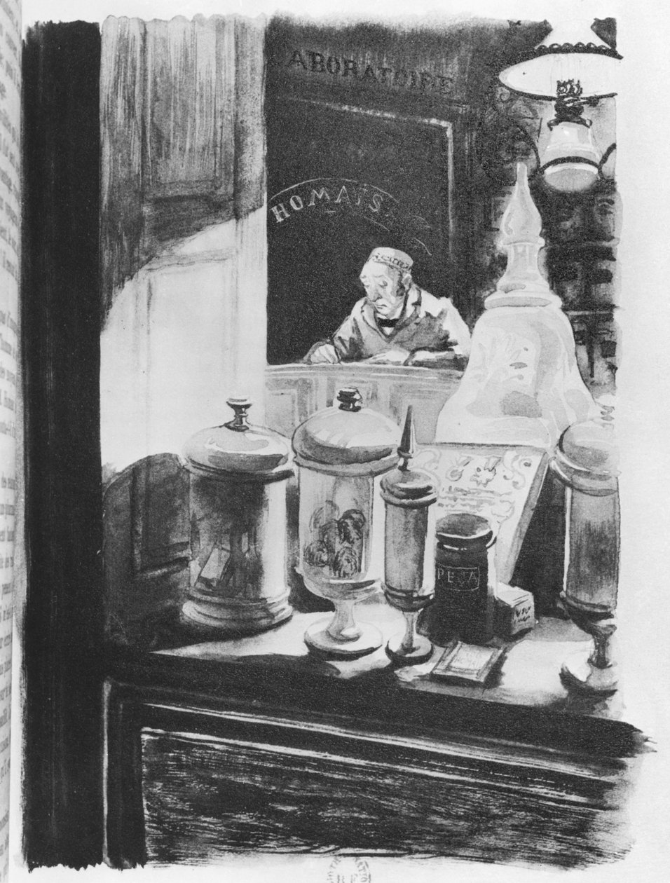 El farmacéutico Homais, ilustración de 
