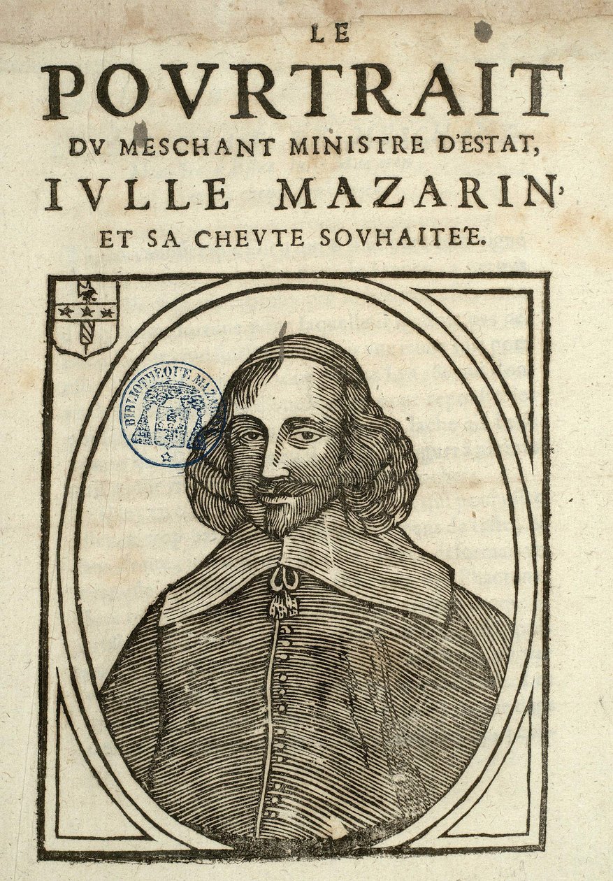 El retrato del malvado Ministro de Estado, Iulle Mazarin y su deseado diablo, Panfleto Político bajo la Fronda de French School