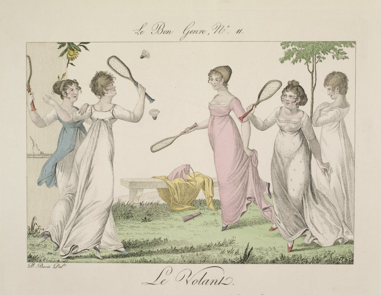 El Volante, lámina 11 de Le Bon Genre, 1802 de French School