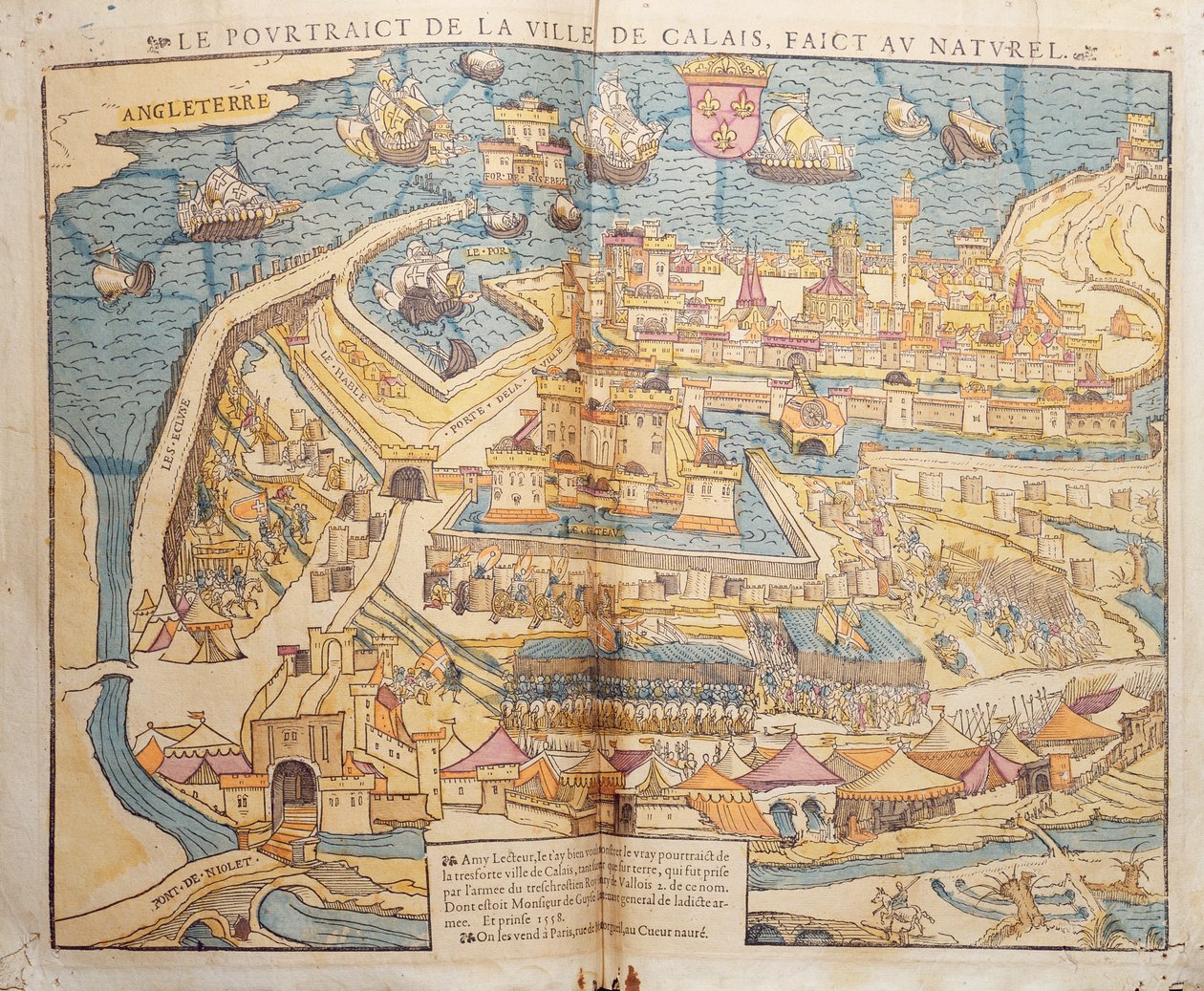 El sitio de Calais, 1558 de French School