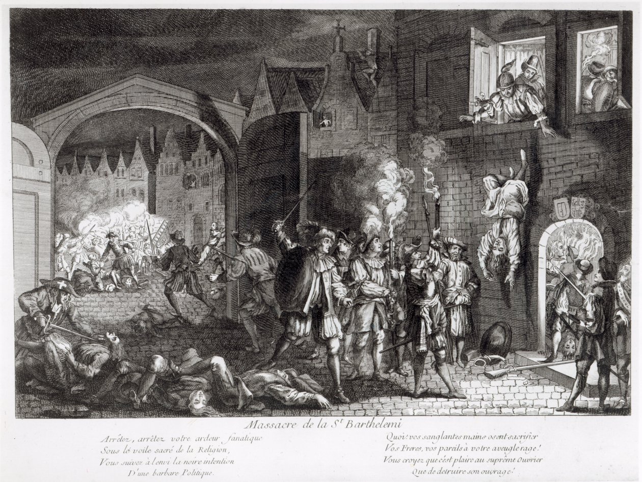 La masacre del Día de San Bartolomé, 1572 de French School
