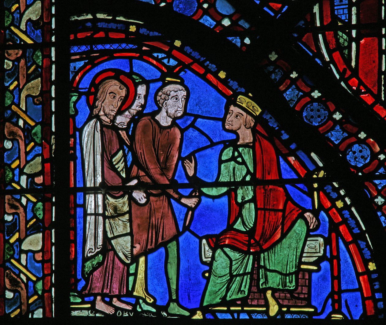La ventana de San Jaime: Jaime ante Herodes de French School