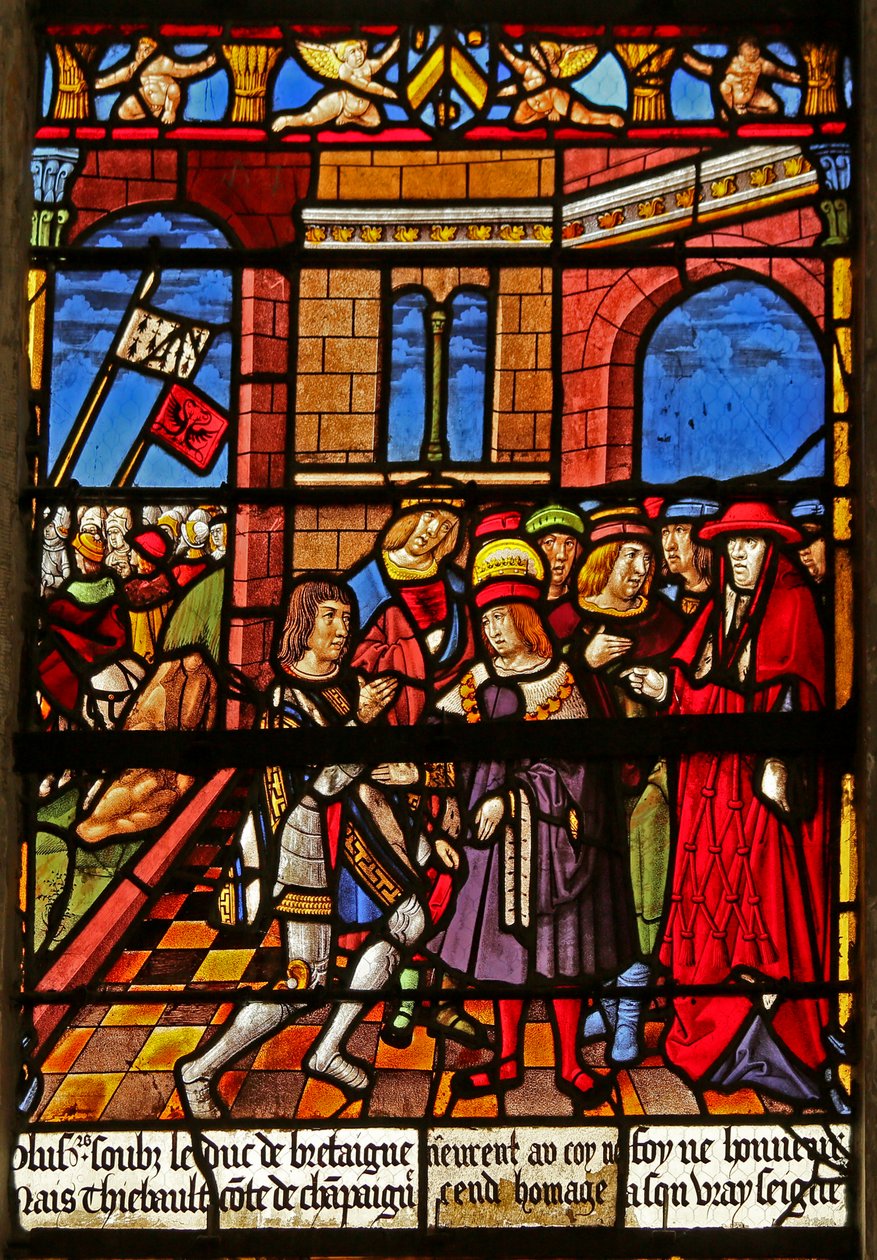 La ventana de San Luis: Homenaje del Conde Thibault IV a San Luis de French School