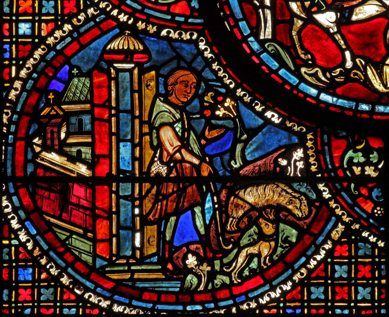 La ventana de San Lubin: con su perro guarda el rebaño de French School