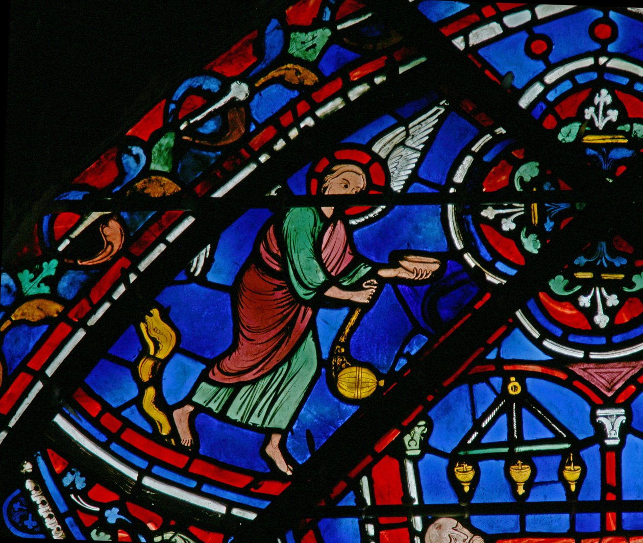 La ventana de San Tomás: ángeles asisten a la tumba de San Tomás de French School
