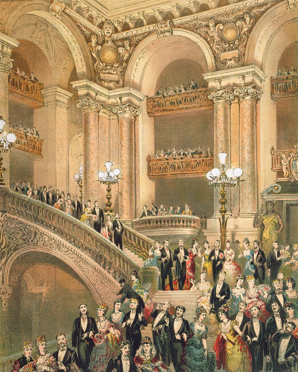 La escalera de la ópera, c.1875 de French School