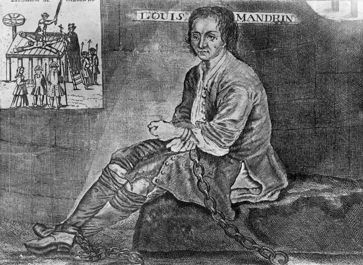 La tortura en la rueda y ejecución de Louis Mandrin (1724-55) de French School