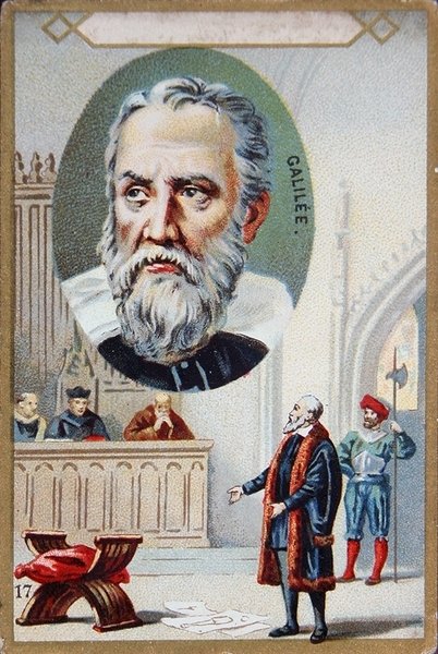 El juicio de Galileo Galilei (1564-1642) en 1633 de French School