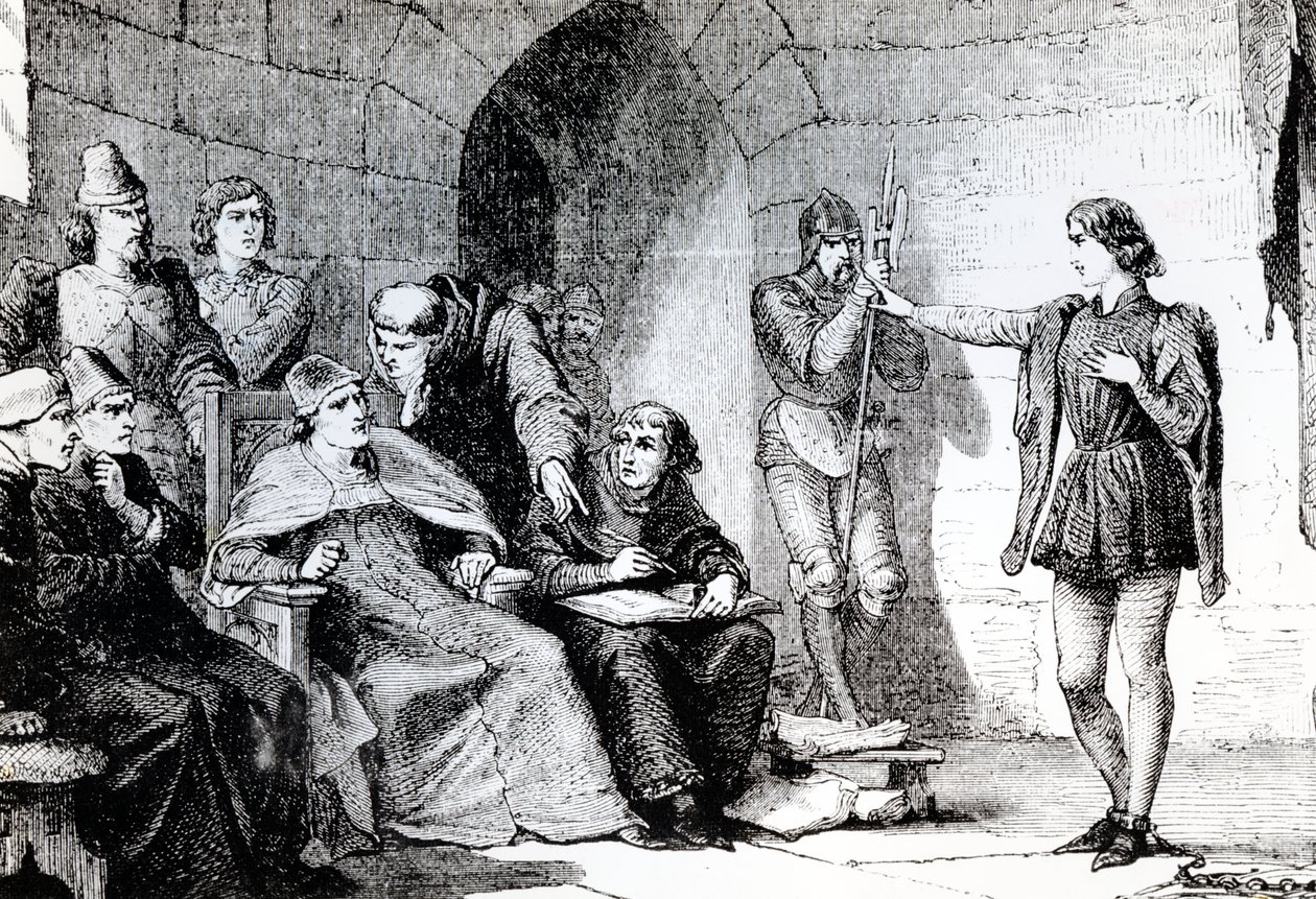 El Juicio de Juana de Arco en Ruan de French School