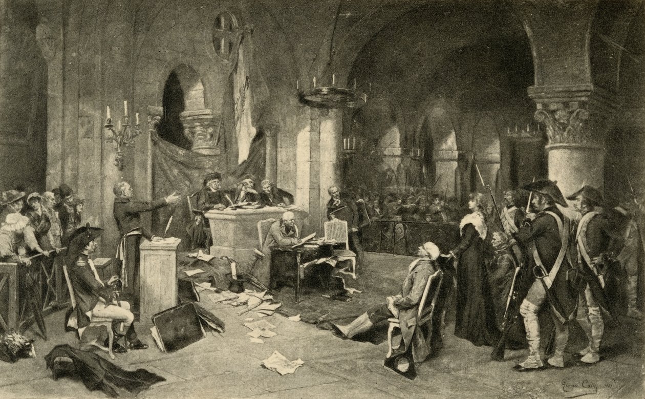 El juicio de María Antonieta (1755-93) el 16 de octubre de 1793 de French School