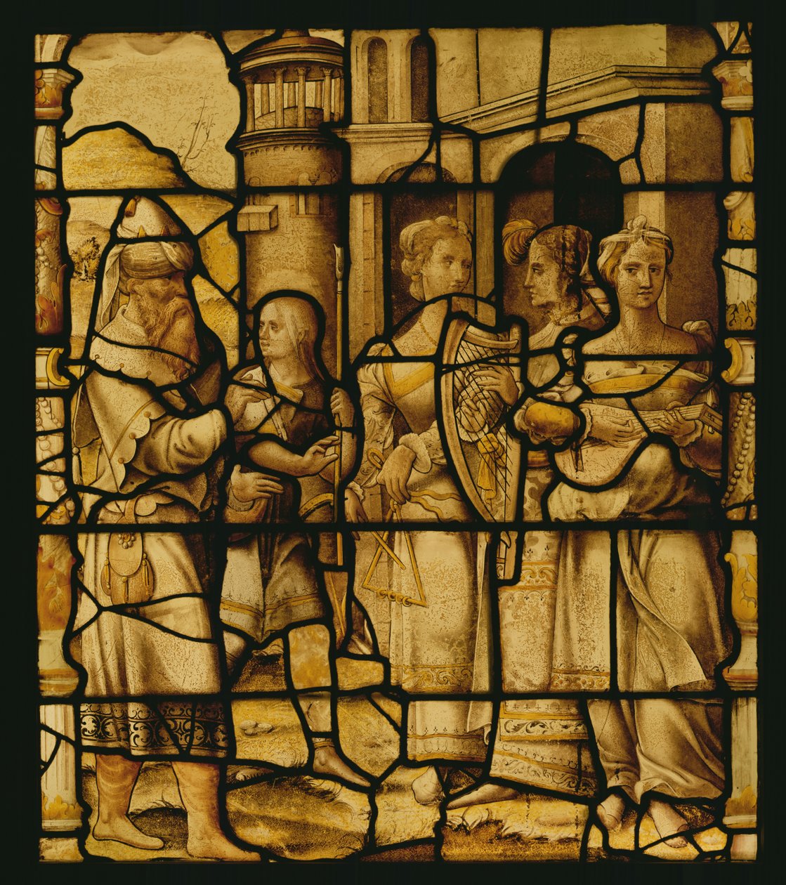 El regreso triunfal de David, de Notre-Dame du Val, Provins de French School