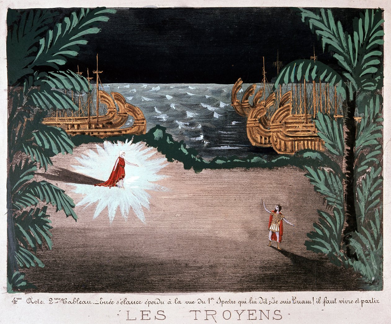 Los Troyanos de Hector Berlioz - decorado, Anea de French School