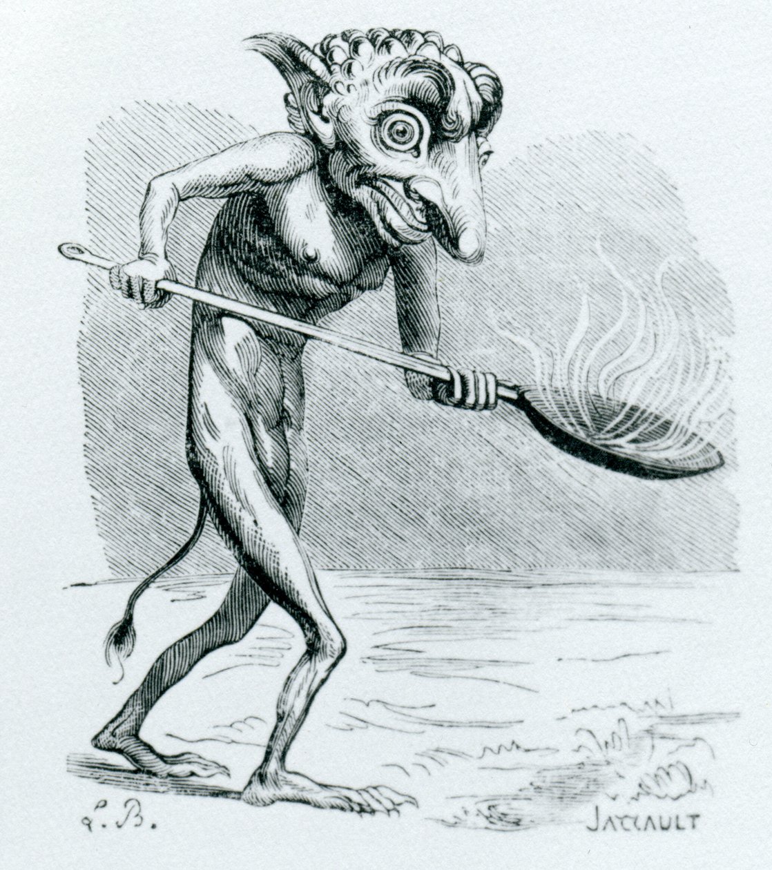 El Ukobach, ilustración del Dictionnaire Infernal por Jacques Albin Simon Collin de Plancy, 1818 de French School