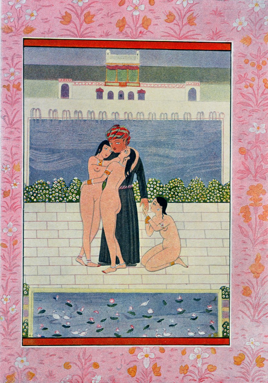 La Boda de Hassan Badreddine, ilustración de Las Mil y Una Noches, 1895 de French School