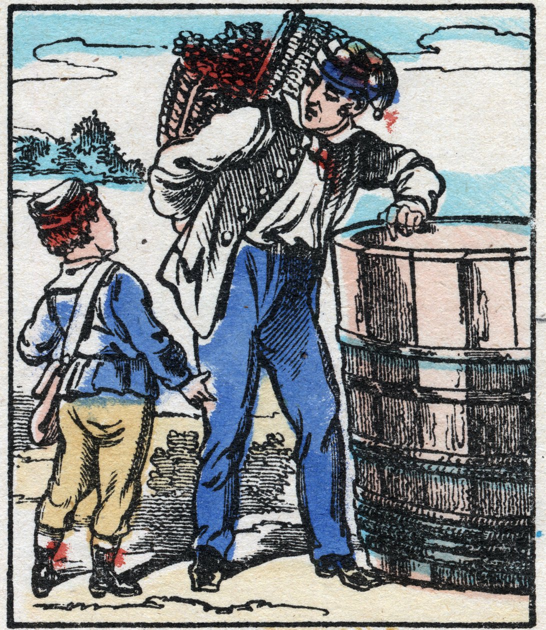 El vinicultor. Grabado en “La chanson des metier”. Imágenes de Epinal, finales del siglo XIX. Colección privada. de French School