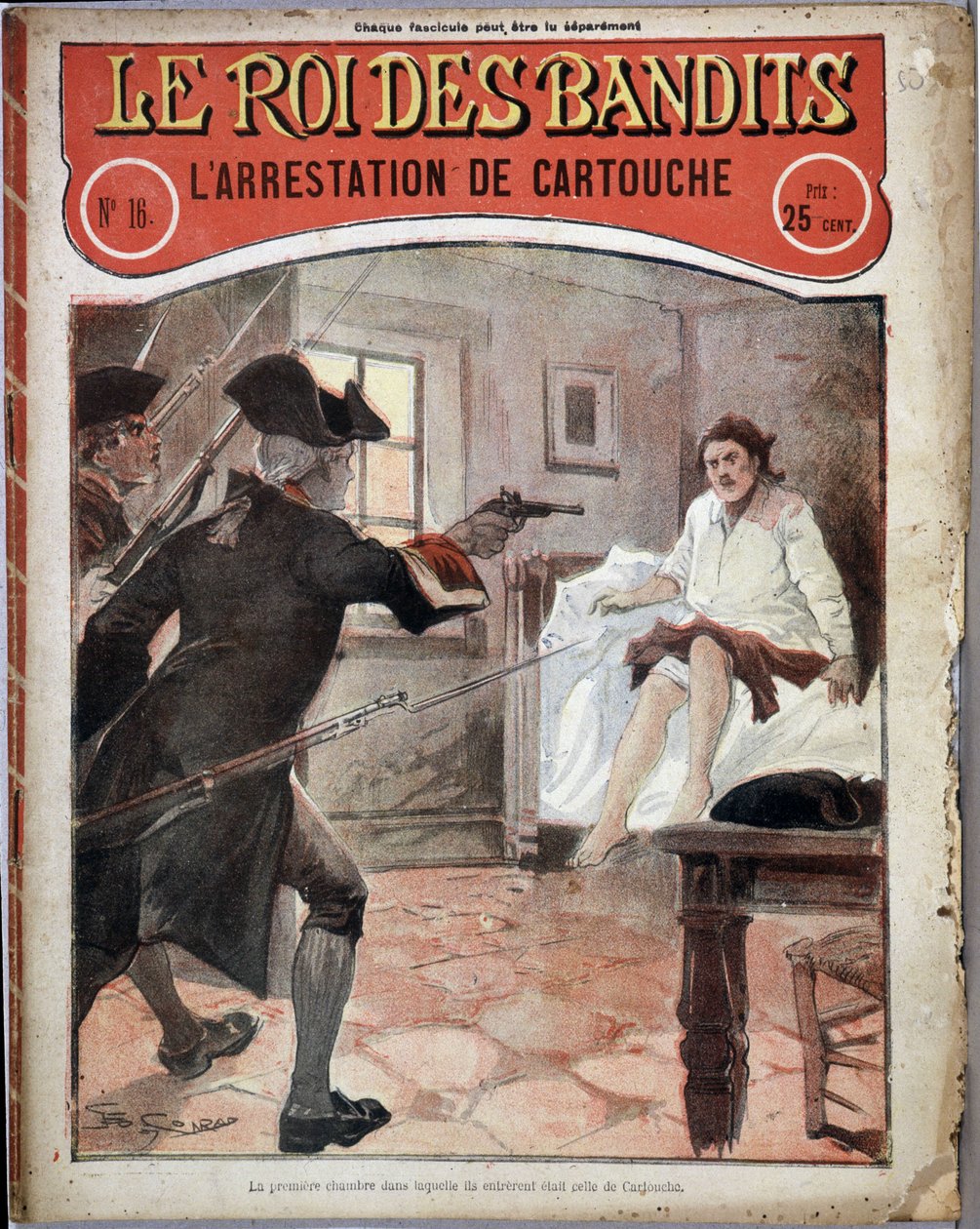 El arresto de Cartouche - en “El rey de los bandidos”, No. 16 de French School