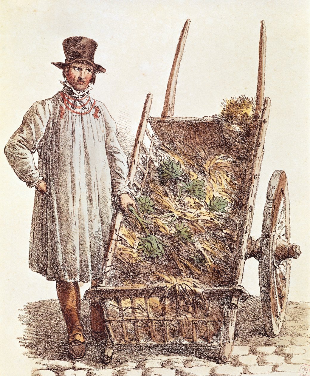 El vendedor de alcachofas, Francia de French School
