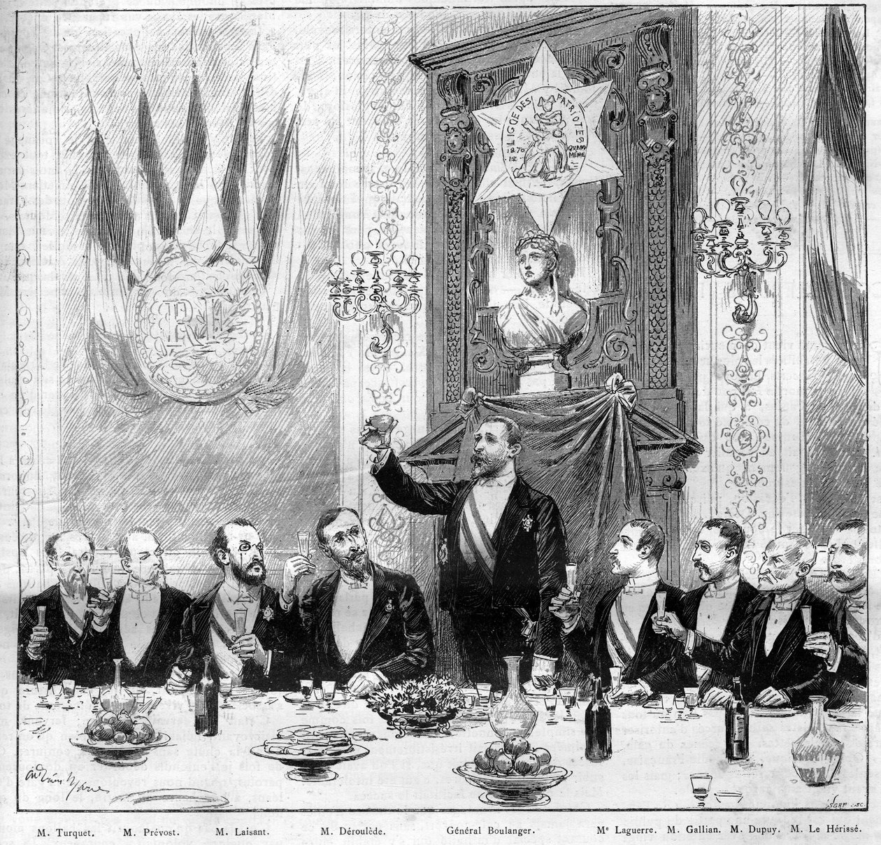 El banquete ofrecido por la Liga de Patriotas al General Boulanger el 25 de noviembre de French School