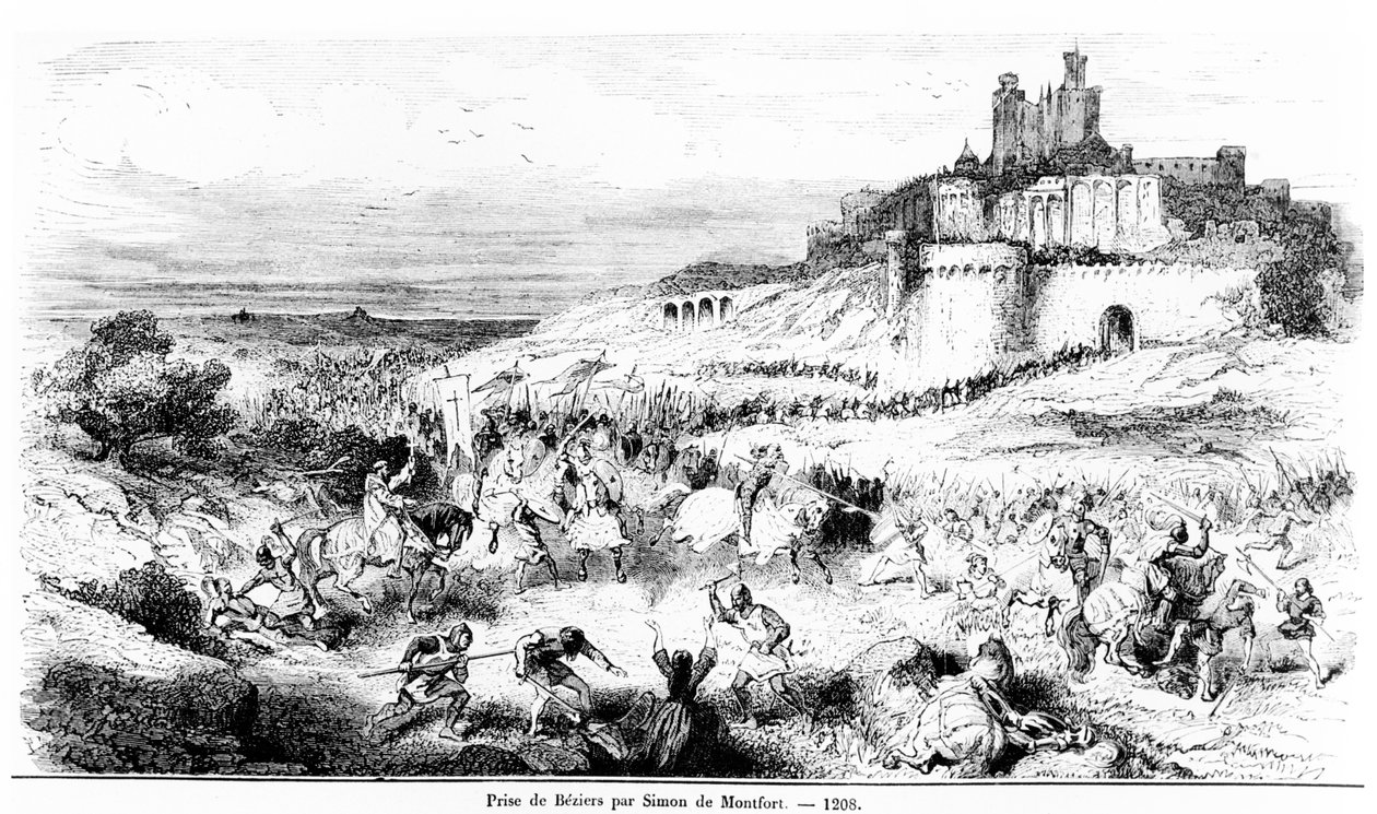 La captura de Béziers por Simón de Montfort el 22 de julio de 1209 de French School
