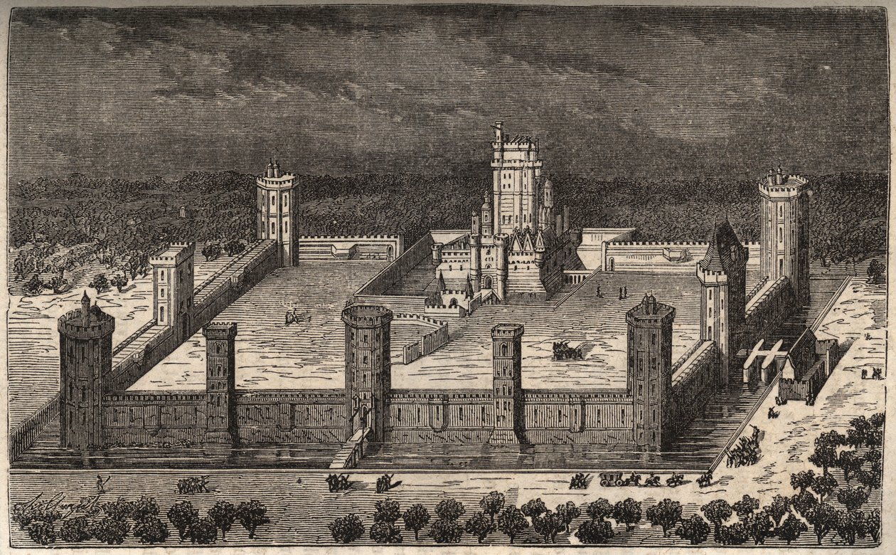 El castillo de Vincennes en el siglo XVII - grabado en 