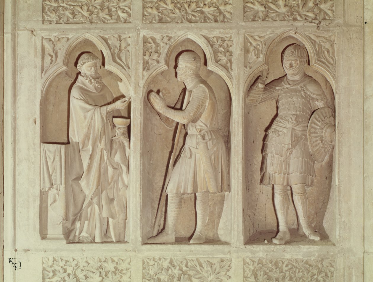 La comunión de un caballero (detalle) de French School