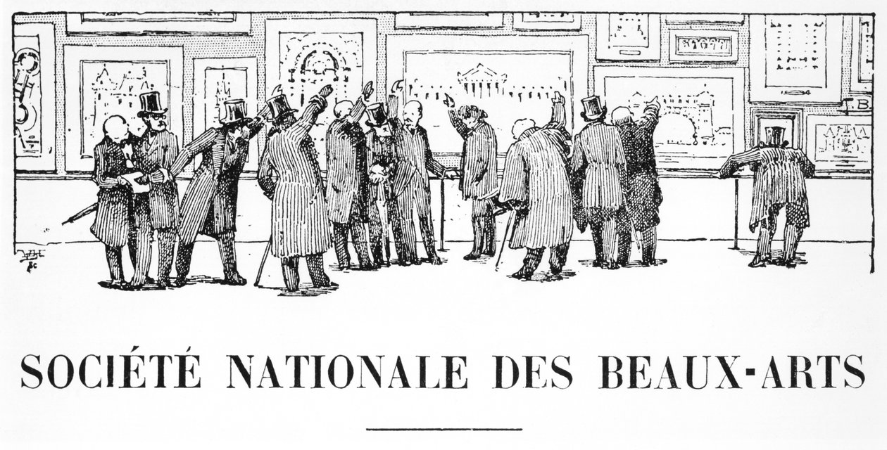 El departamento de arquitectura, Société Nationale des Beaux-Arts, Salón de 1910, ilustración de L