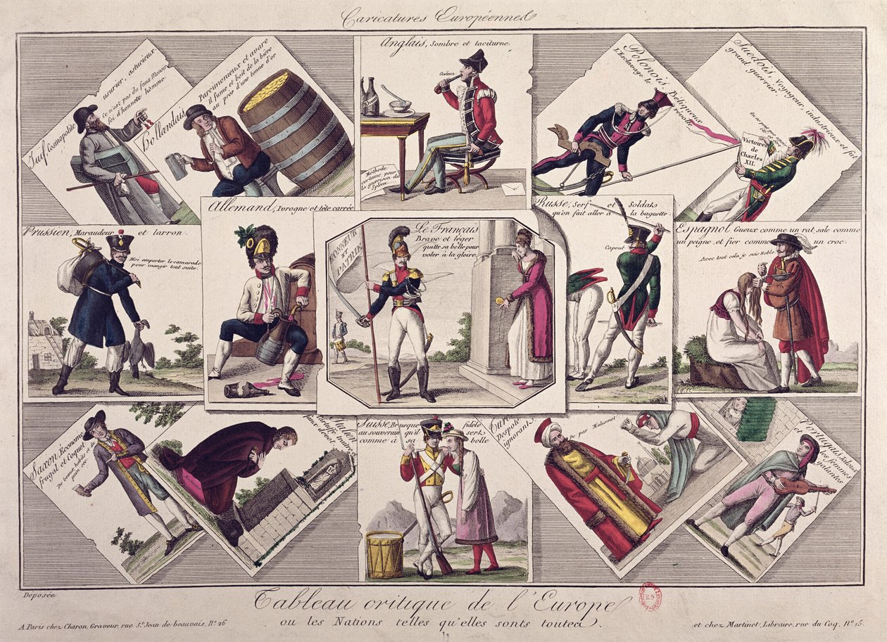 Los diferentes pueblos de Europa, c.1810 de French School
