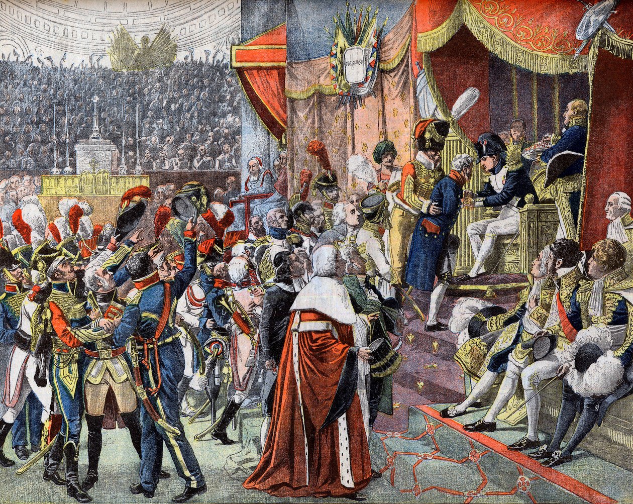 La primera distribución de las Cruces de la Legión de Honor en 1804 en 