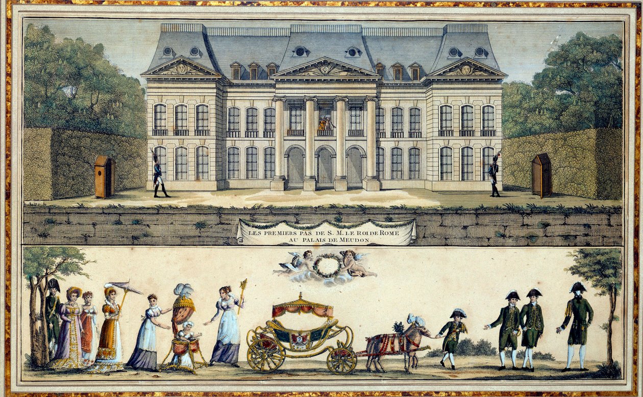 Los primeros pasos del Rey de Roma Napoleón II, Duque de Reichstadt (1811-1832) e hijo del Emperador Napoleón I (1769-1821) de French School