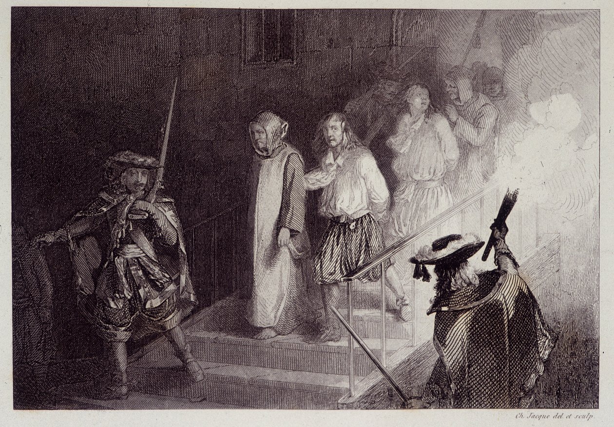 Los cuatro caballeros bretones de la conspiración de Cellamare de French School