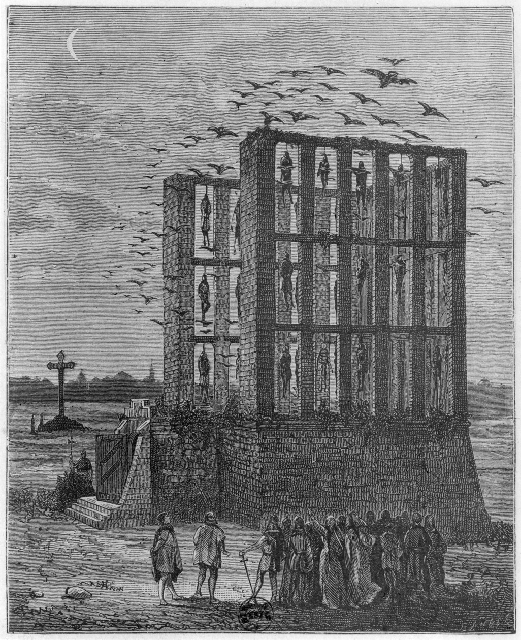 La horca de Montfaucon de French School