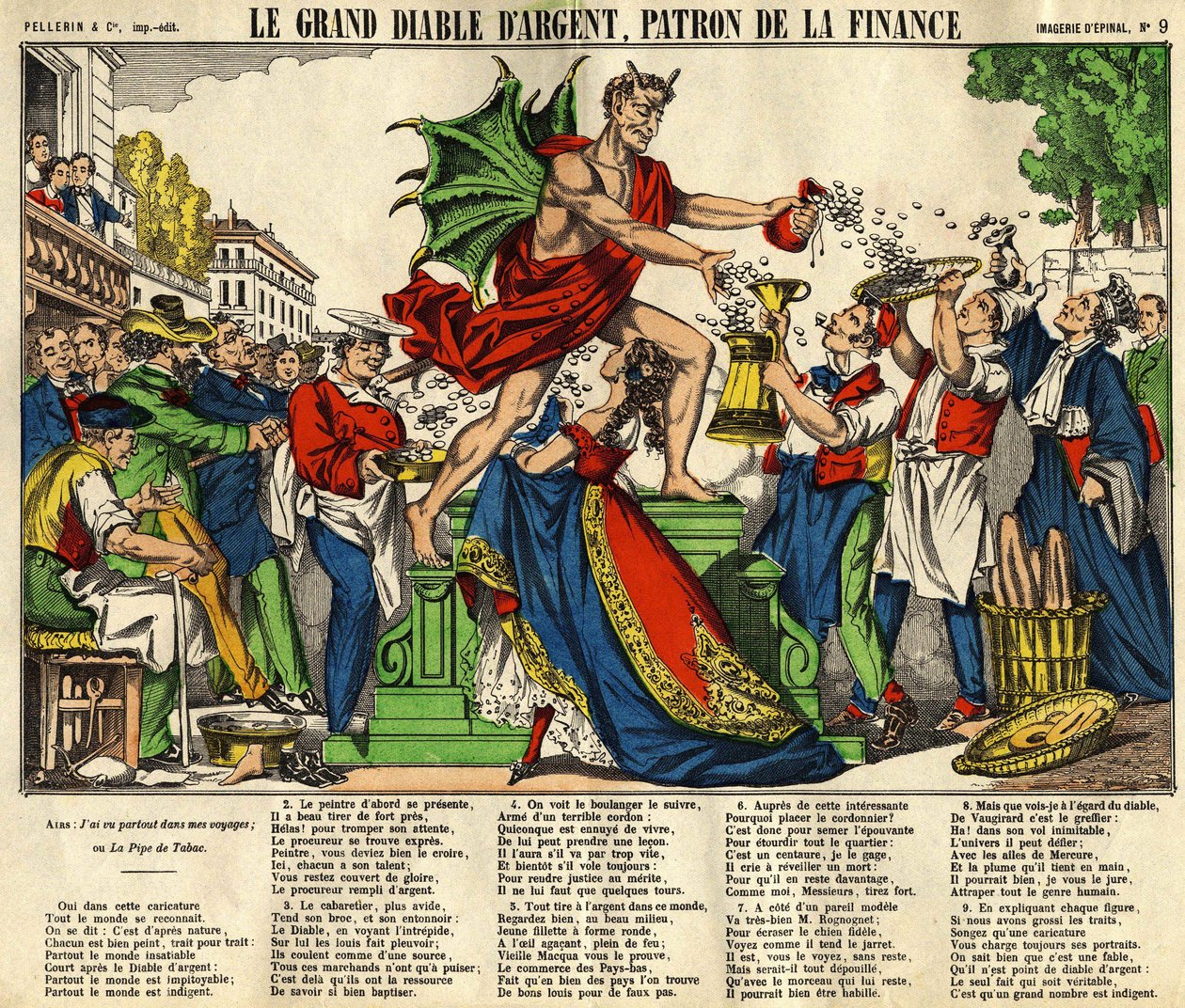 El gran diablo del dinero, jefe de finanzas. de French School