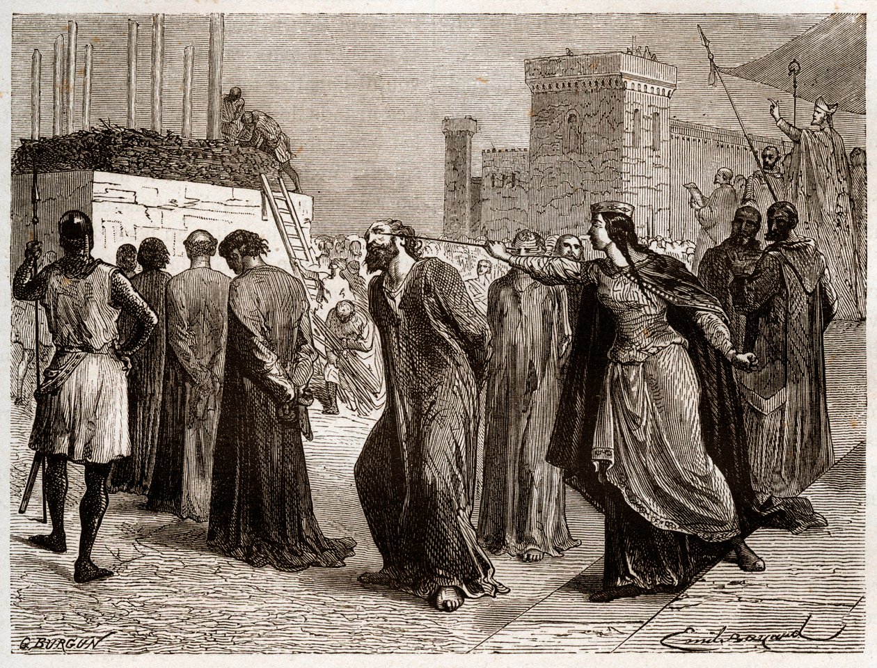 La herejía en Orleans en 1022 - El caso de los herejes de Orleans: los canónigos fueron condenados al carnicero por herejía en Orleans en 1022. (primer carnicero en la historia de la lucha contra la herejía en Occidente bajo el reinado de Roberto II el Pia de French School