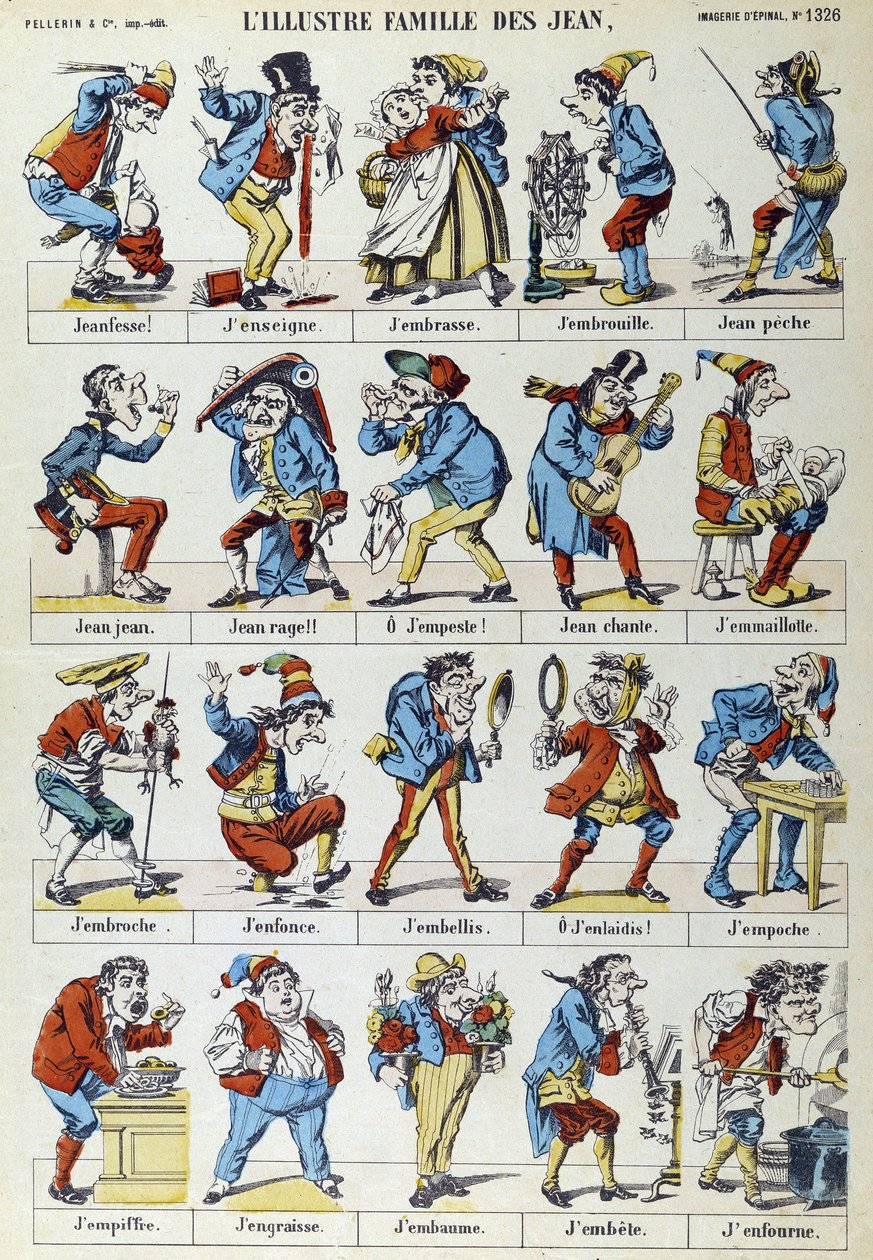 La ilustre familia de los John - imagen de Epinal, Pellerin de French School