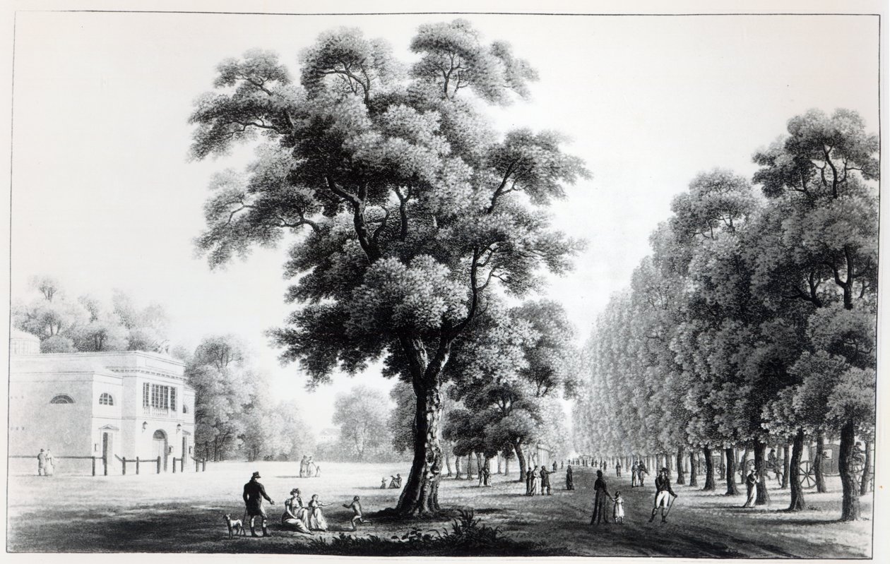 La avenida principal en el Prater, Viena, 1821 de French School